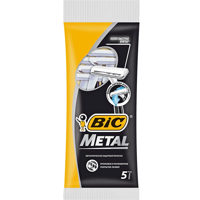 BIC - Станок для бритья "Металл" (5шт.) /30
