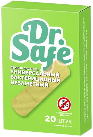 DR.SAFE - Лейкопластырь НЕЗАМЕТНЫЙ №20 (размер 1.9х7.2 см.) (20шт. в упак.) /88