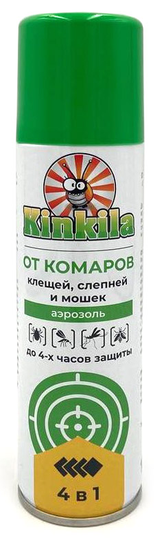 KINKILA - Аэрозоль от комаров 4в1 (145мл.) /24
