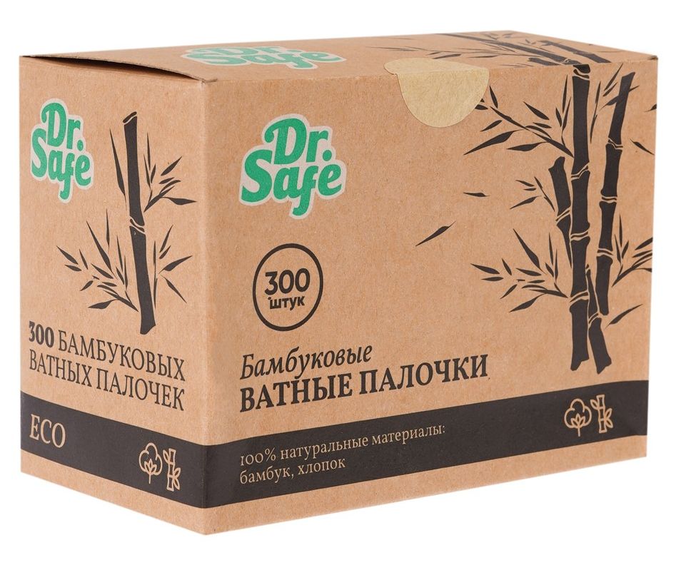 DR.SAFE - Бамбуковые Ватные палочки (300 шт.) /96