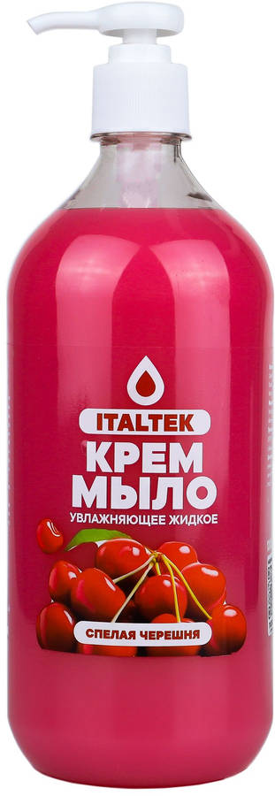 ITALTEK - Жидкое крем-мыло "Спелая черешня" с дозатором (1000мл) /6