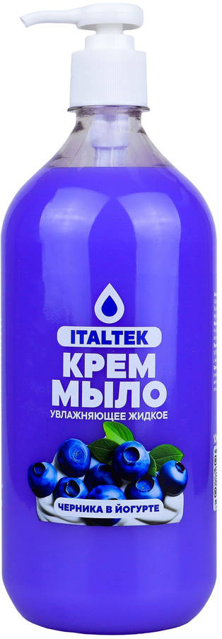 ITALTEK - Жидкое крем-мыло "Черника в йогурте" с дозатором (1000мл) /6